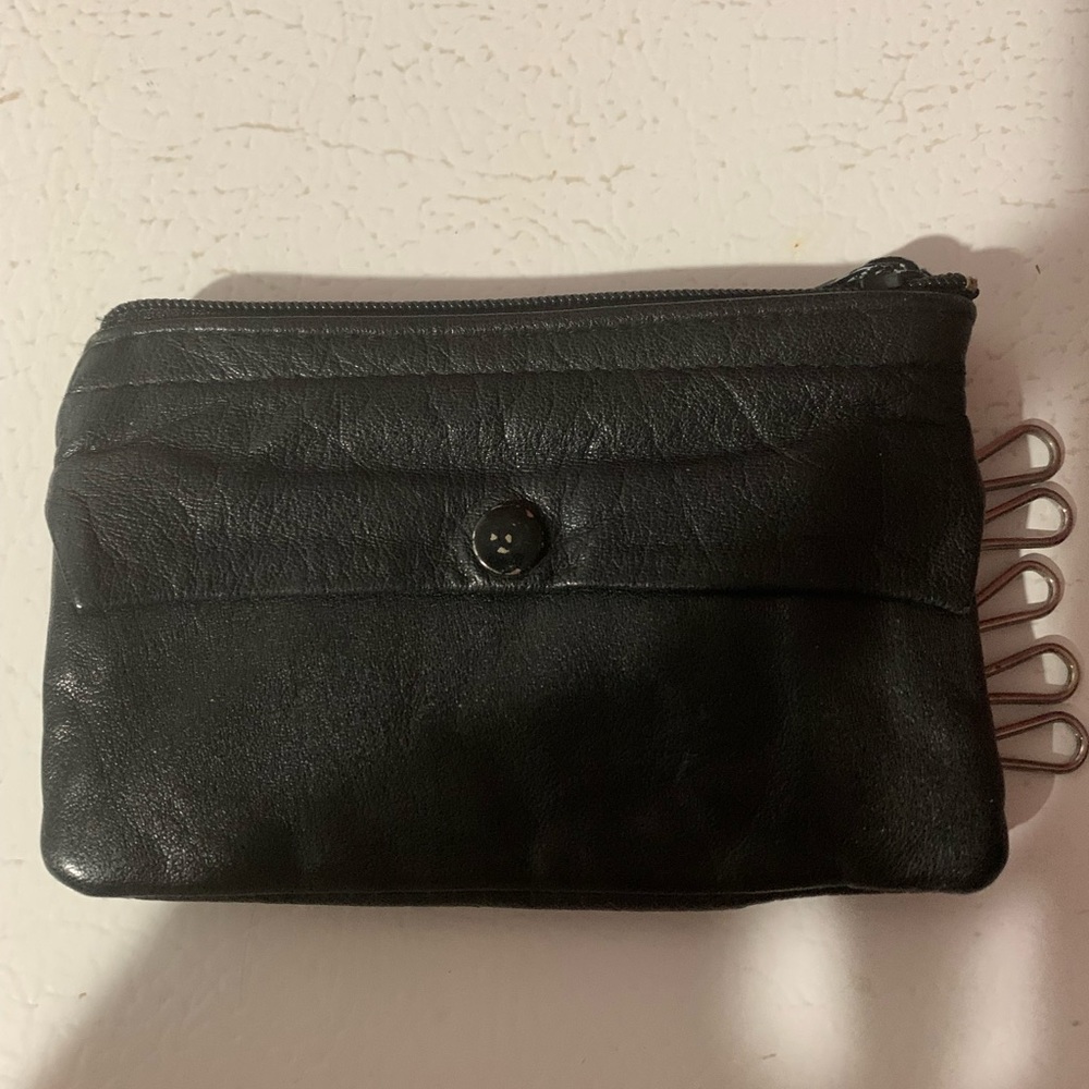 Petite bourse porte clés noire